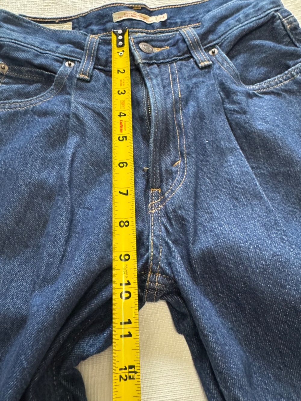 Levi's Premium Baggy Dad Wide Leg Dark Blue Wide Leg Flare Jeans size 24 - Picture 10 of 12